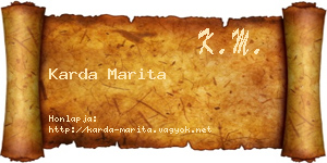 Karda Marita névjegykártya